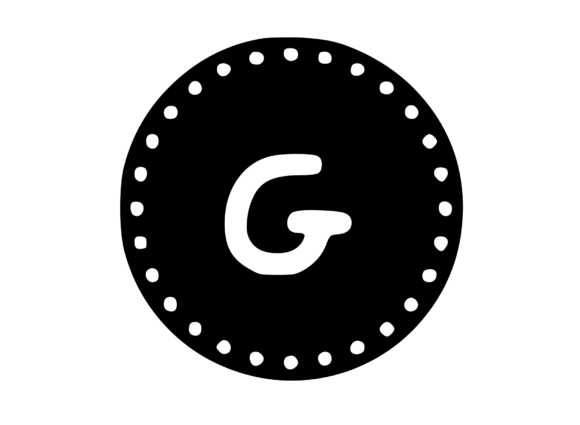 Mono Minted Gold Coin Letter SVG G