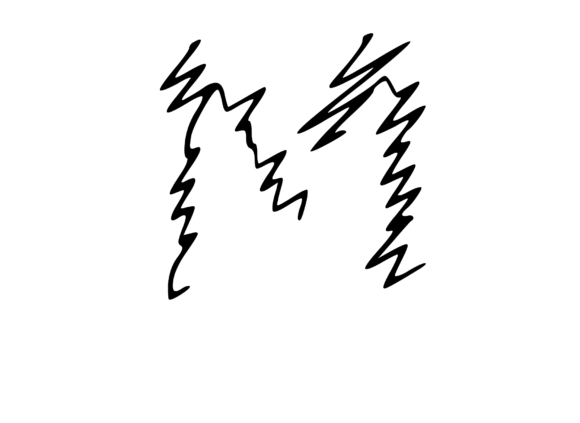 Zapped Comic Shocked Mono Letters M Review